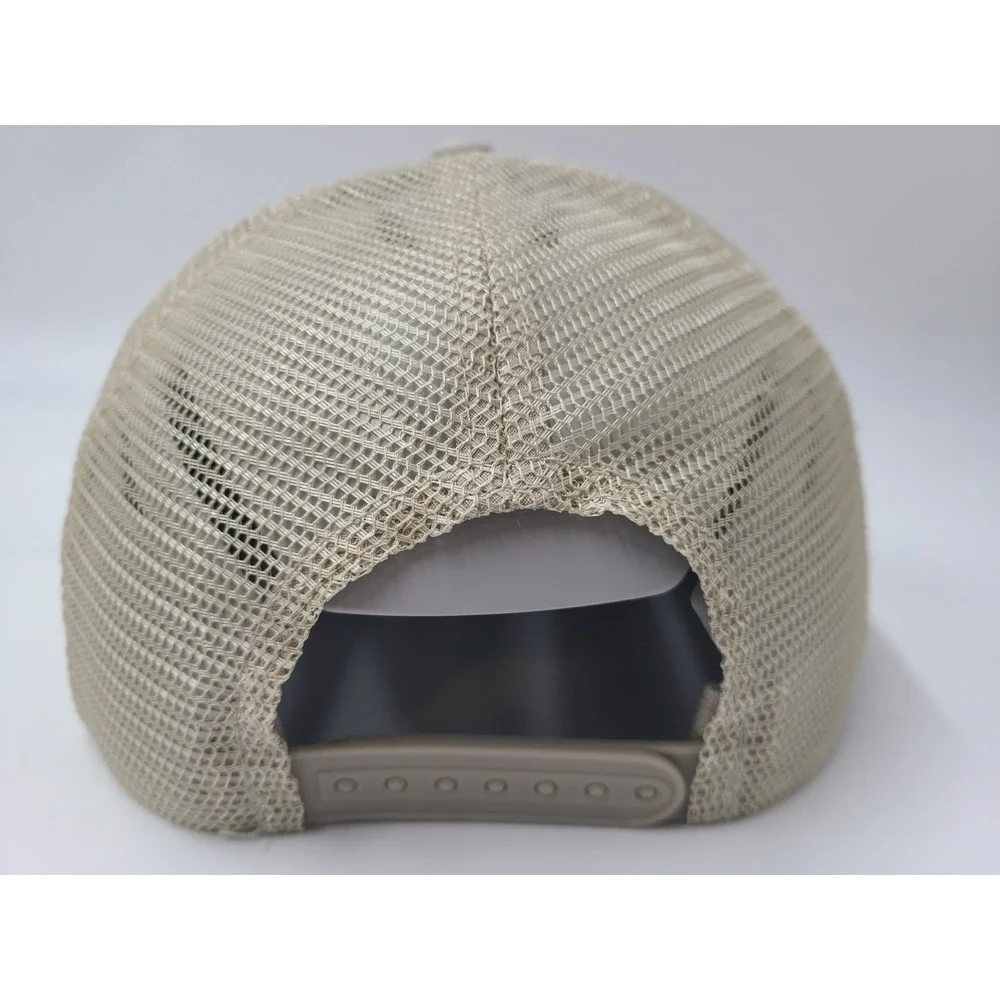 Trees Logo Paramount Apparel Rope Mesh Trucker Snapback Hat Cap Arbor Gray Beige